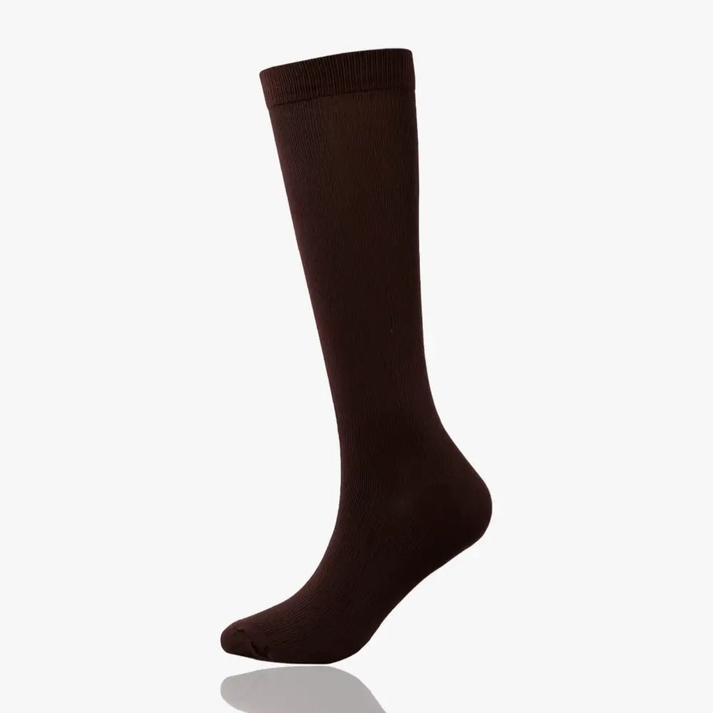 Chaussette de compression femme en coton blanche classe 2, hauteur genou